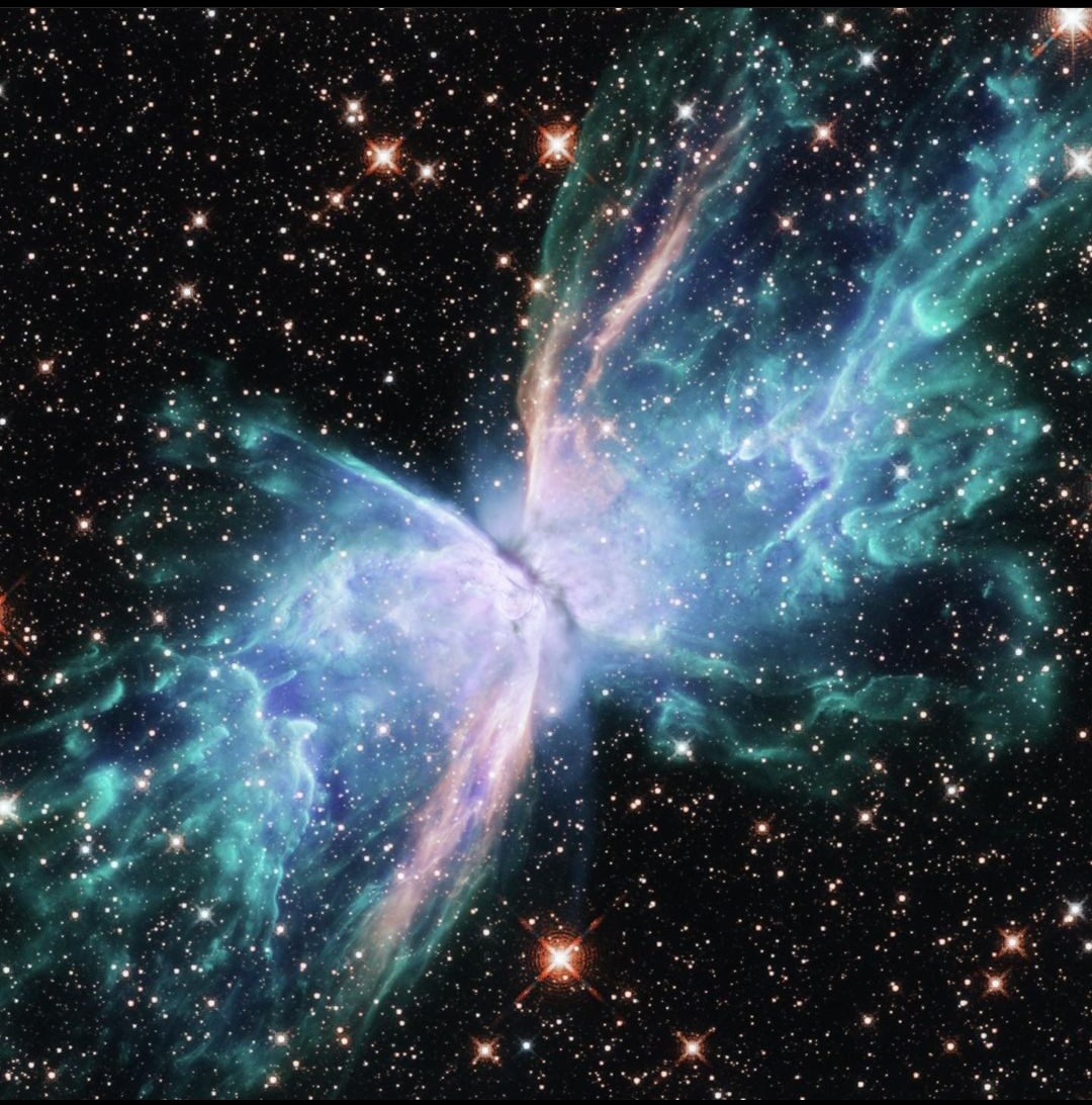 Butterfly Nebula captured by Hubble telescope.