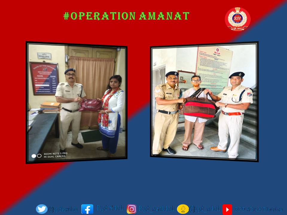 Recovered articles valued Rs.73,435/-.... returned to rightful owners.... #OperationAmanat @RPF_INDIA @ErRpf @rpfersdah