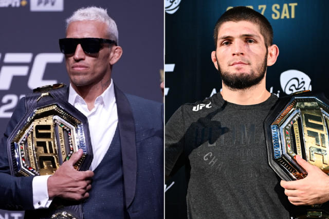 WonderbreadMMA's tweet photo. Charles Oliveira is higher on the GOAT list than Khabib Nurmagomedov https://t.co/W82pkOr4GR