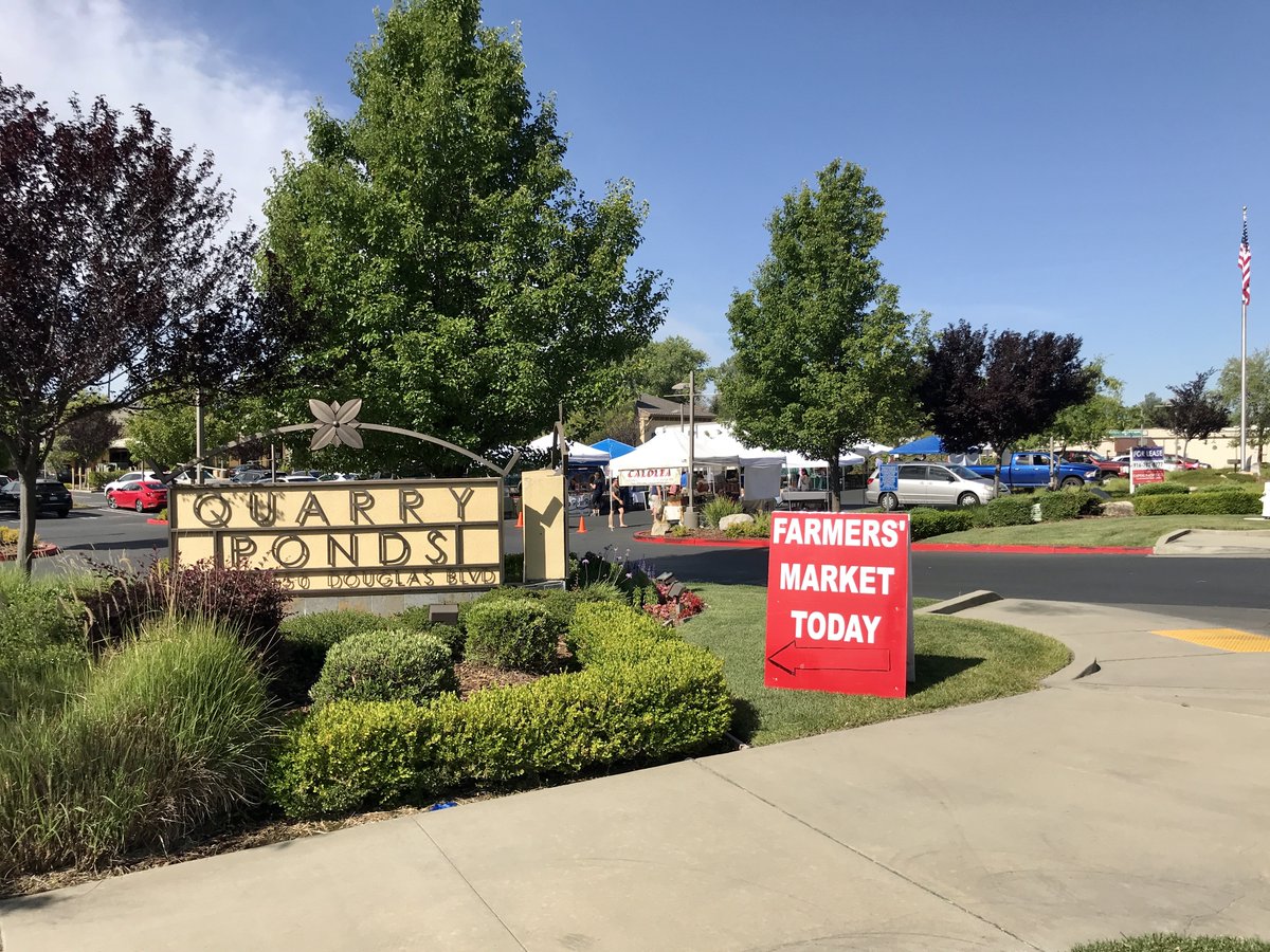 PlacerGROWN's tweet photo. Exciting update, folks! The Sunday Farmers Market at Quarry Ponds Town Center opens TOMORROW, June 11th! 🌽🥦🍓  This market extravaganza will be serving up seasonal favorites from June to October, every Sunday.  Shop 8:00 am to 12:30 pm at 5550 Douglas Blvd, Granite Bay. https://t.co/VNfMrEjkjI