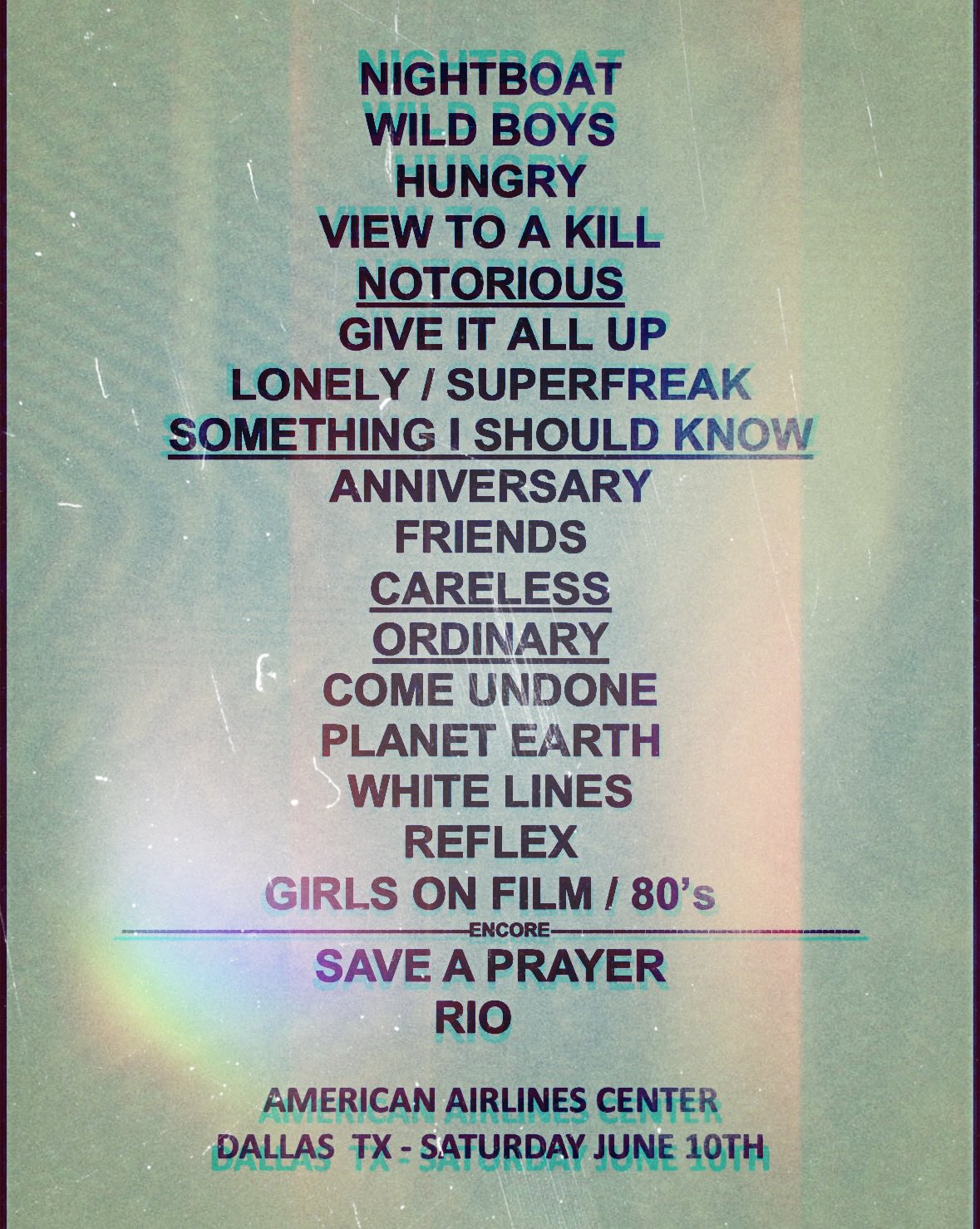 Duran Duran on Twitter "Thanks for coming out, Dallas! duranlive