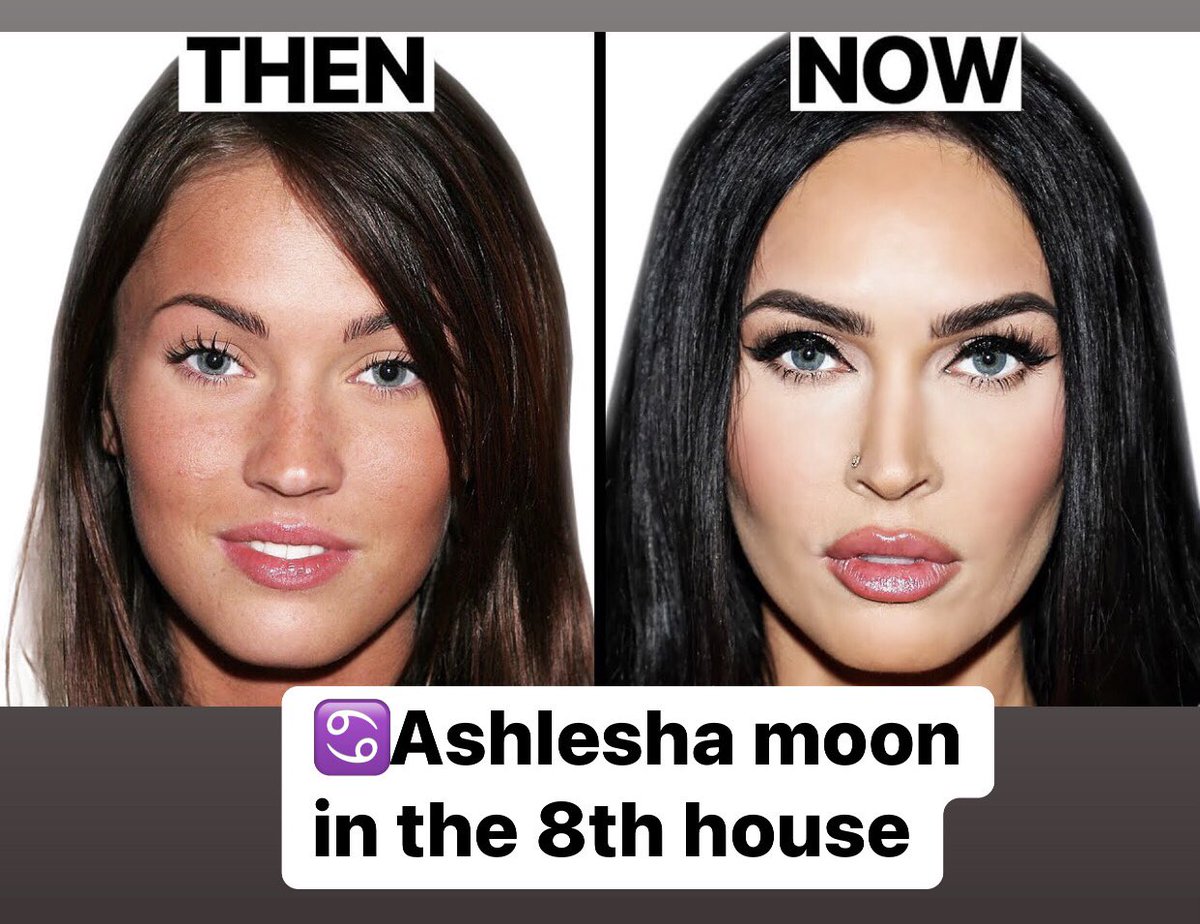 shravanaflower's tweet photo. Ashlesha "the plastic surgery nakshatra". The 8th house is the house of change/transformation/secrets &amp; ashlesha relates to poison/healing/hiding/youth. All three are sagitarius asc with Ashlesha in the 8th house &amp; they all have a LOT of plastic surgery but deny having it. https://t.co/2uDJk41n92
