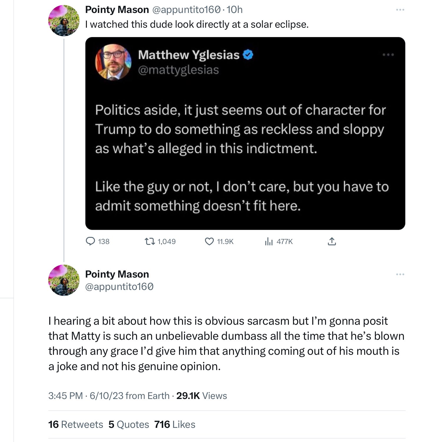 Ben Dreyfuss on X: I mean, is it this? Is she supposed to apologize for this hyperbolic but essentially true statement? Lol / X