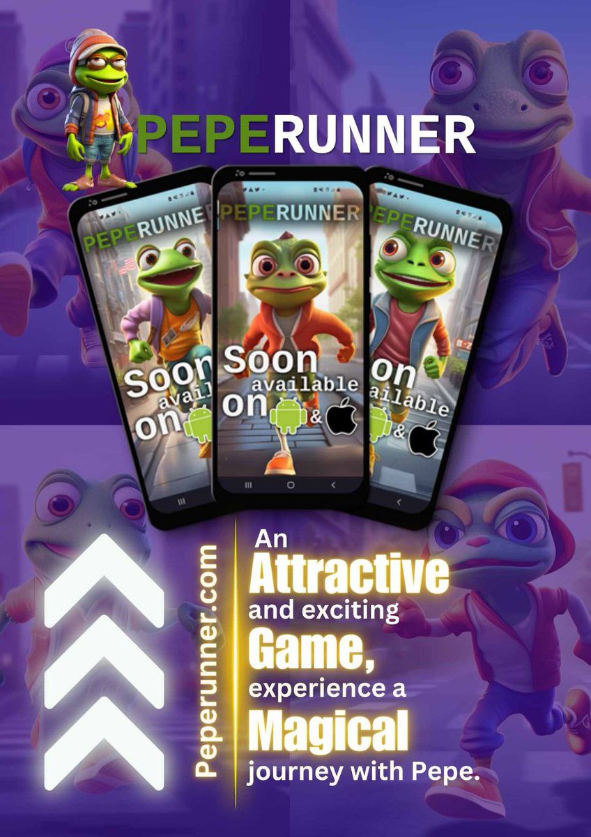 @MonstersCoins The ultimate runner game for meme lovers is here! Join Pepe on his meme filled adventure in PepeRunner!

#PEPERUNNER #PEPE #PepeWarriors