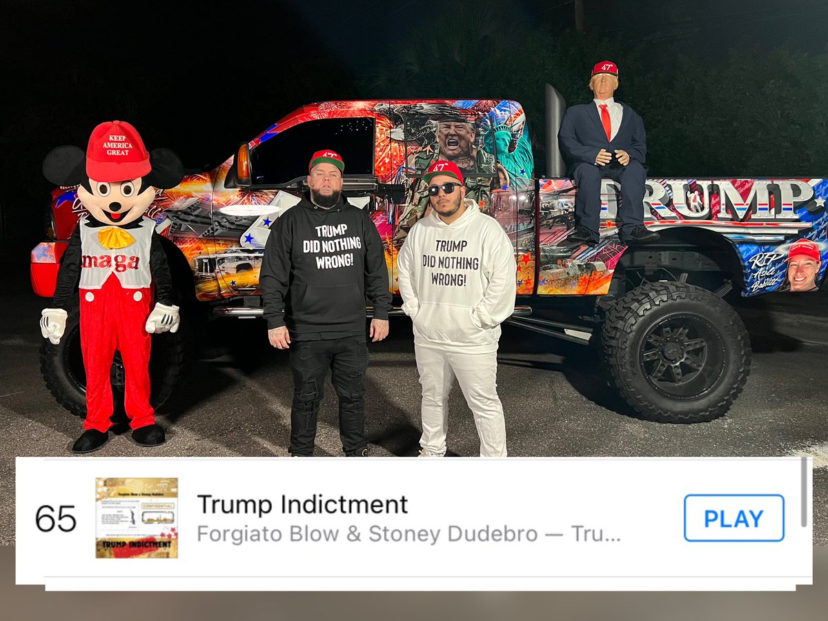 ForgiatoBlow47's tweet photo. #TrumpIndicment Is Currently #65 On The iTune Charts If You Stand With Trump Help Us Get Our Message Our There Letโs Hit #1
Click Here To Support Us ๐บ๐ธ๐๐ป๐๐ป
https://t.co/GqeQ5yWV4G https://t.co/fO7Mf2wMWi