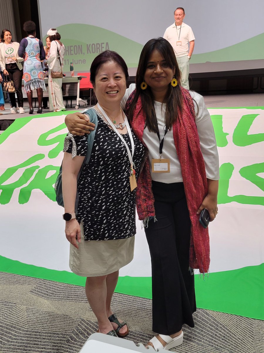 Grabbed a moment on the last day of the @globalgreens #GGCongress2023 w/ the amazing co-chair of the @APGreens #womensnetwork, @AlpyuSingh1. #genderjustice #WomensRights