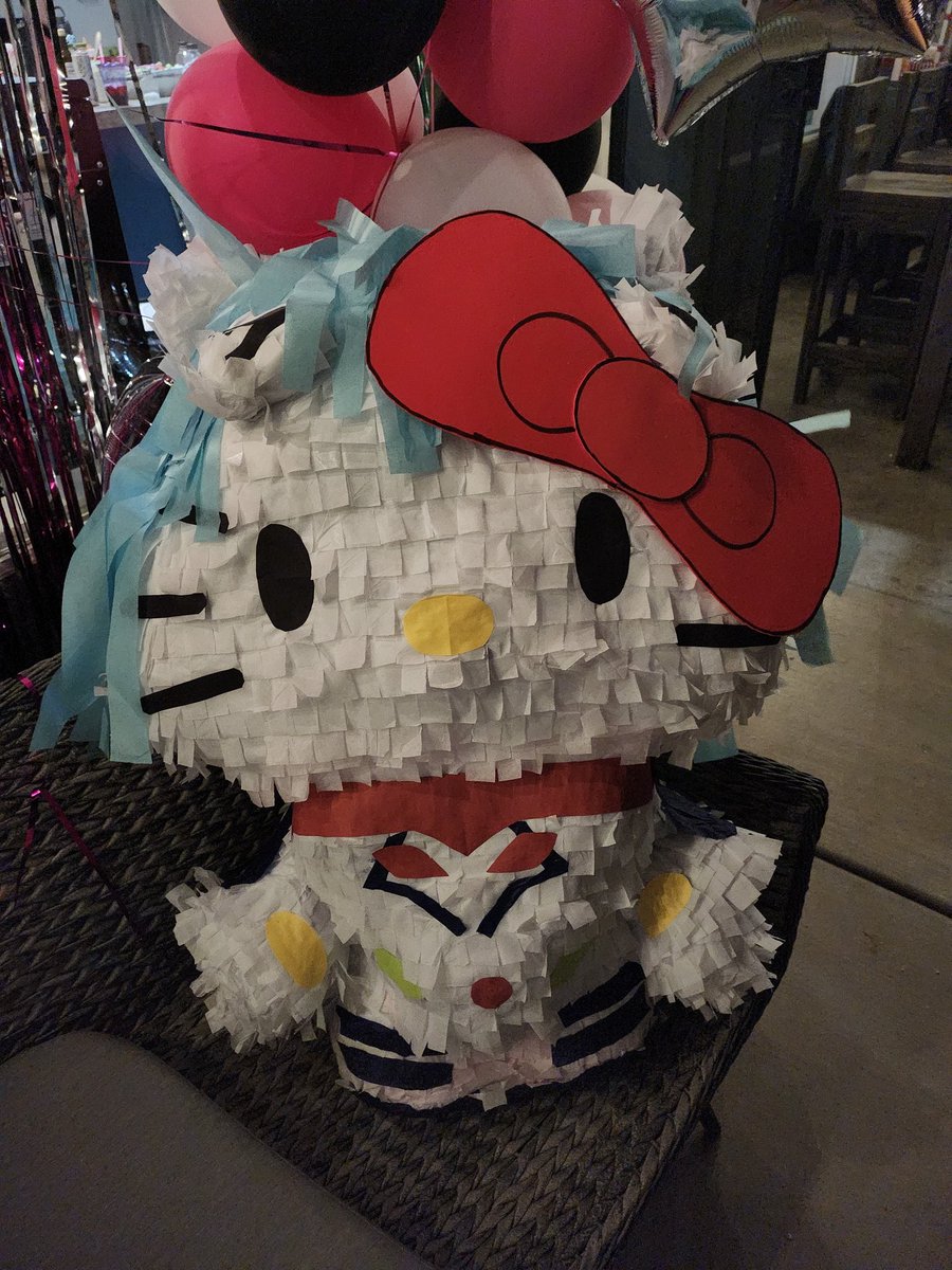 soyxtit's tweet photo. y'all my boyfriend made me a Hello Kitty x Rei Ayanami piñata for my birthday 🤍💙🤍 omg ahhhhhh https://t.co/C4PzX8yoyO