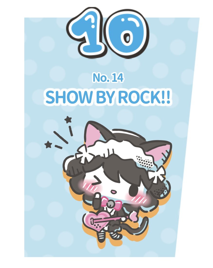 台湾で９位、韓国で5位、スペインで10位のSHOW BY ROCK!!をよろしくお願いします！
ranking.sanrio.co.jp/result/world/#…
ranking.sanrio.co.jp/result/world/#…
ranking.sanrio.co.jp/result/world/#…