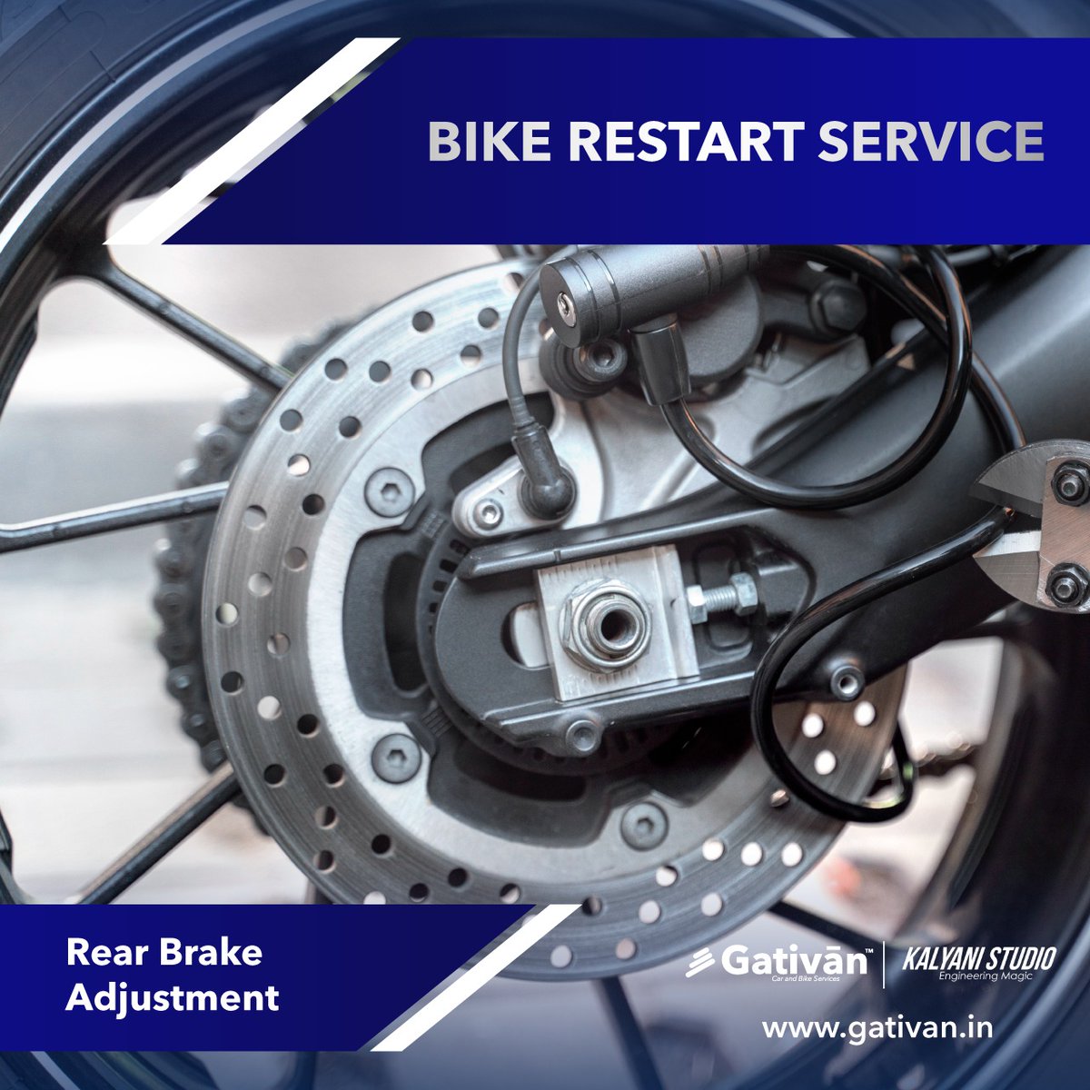 Put the brakes on your worries with the help of our skilled technicians who fine-tune your brake system, ensuring optimal performance. 

Visit gativan.in or contact 8263090692 today!  
.
.
.
#Gativan #AutoService #bikeservice #bikerestartservice