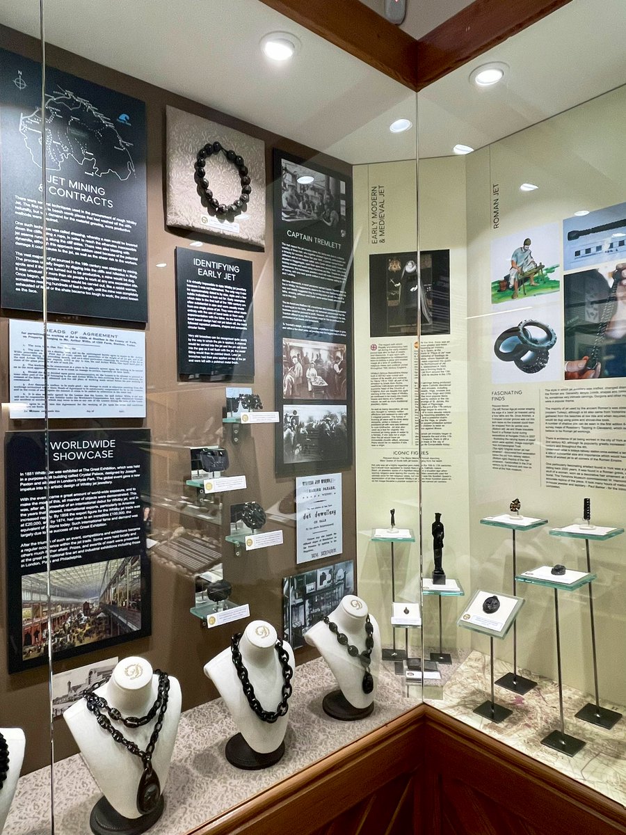 HeritageHiker's tweet photo. #Museum of #Whitby #Jet The jet discovered at Whitby dates from the #Jurassic age.Popular in the #Victorian era as mourning #jewellery evidence of use can be seen as far back as the #bronzeage. This small #museum tells the story of jet in a visually impressive way. #stonesunday https://t.co/Jf9WGJ1FAd