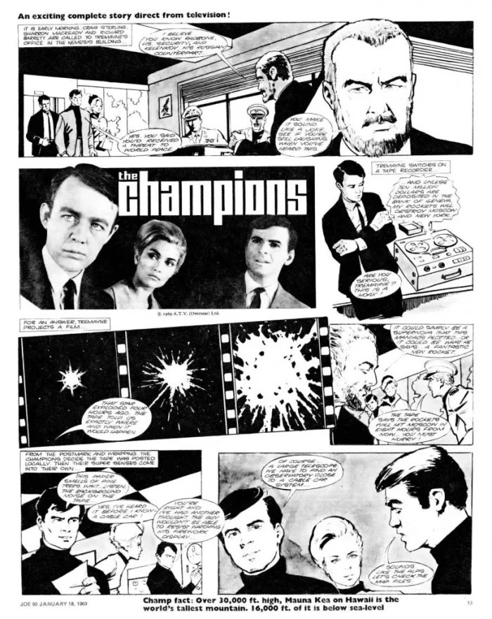 From Joe 90 Comic 1969 Comic Strip of The Champions. #TheChampions #CultTV #Comic