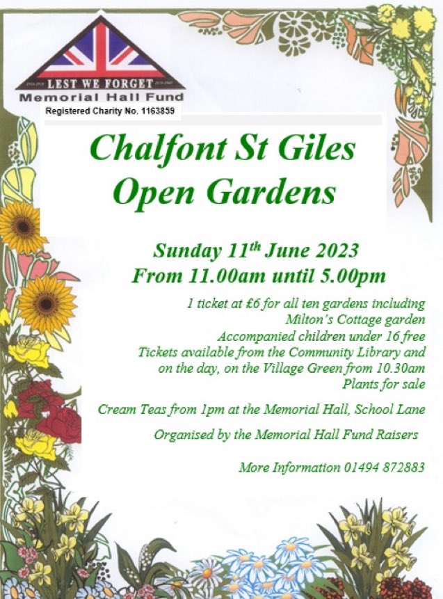 CSGGA's tweet image. Perfect day to visit all the lovely gardens of Chalfont Sg Giles and be inspired!