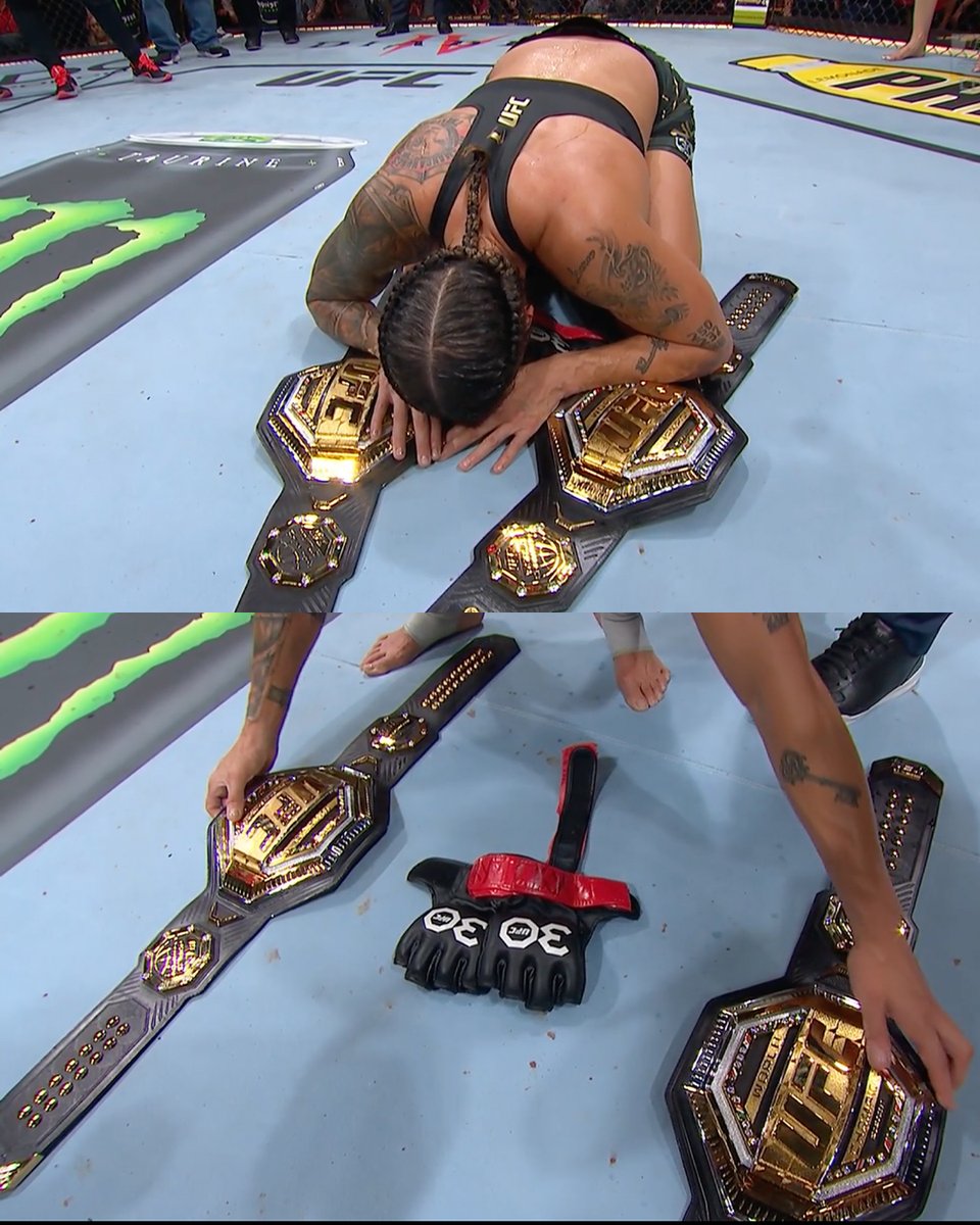 Amanda Nunes lays down both her belts and announces her retirement at #UFC289