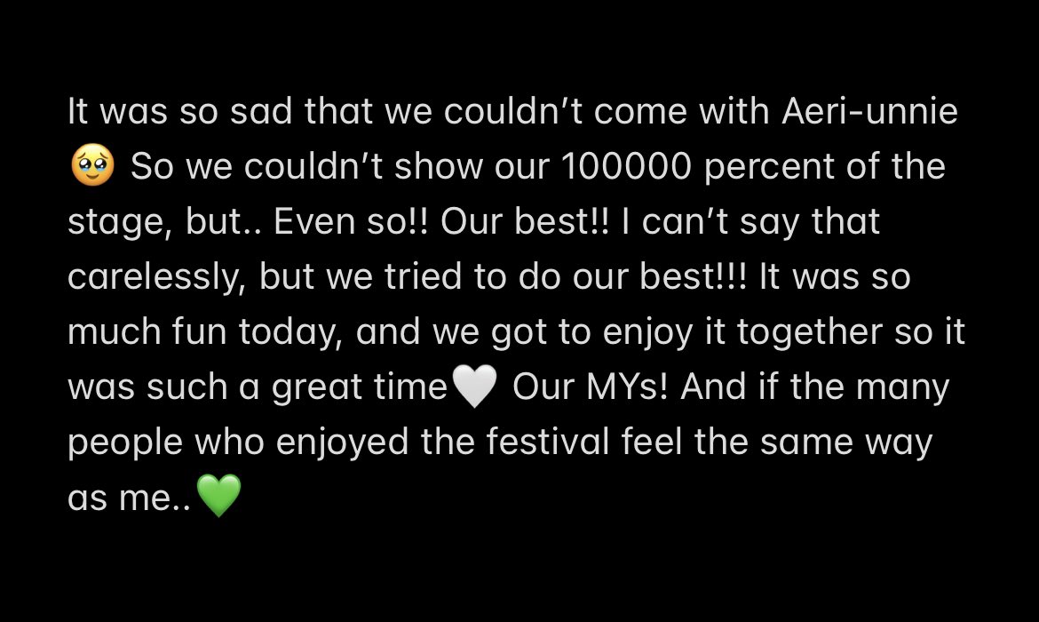 winrina_bbl's tweet photo. ⭐️💭 230611
[1:53pm KST/ 12:53am EDT] 

“Today, we safely!! Finished the concert!!!!” https://t.co/9AXvPG3kZG