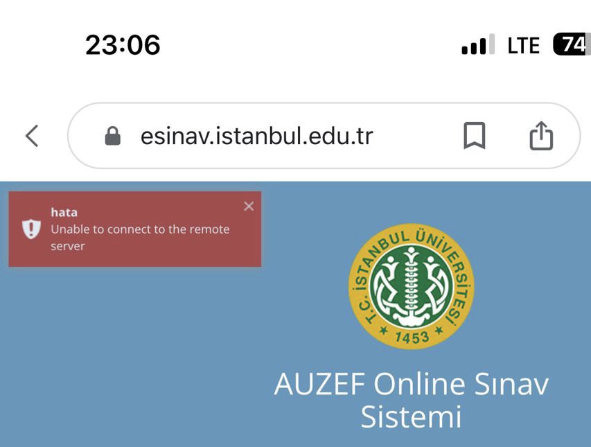 seldahoca27's tweet photo. Sınava giriş yapamıyoruz hata veriyor mağduruz bir an önce çözüm istiyoruz  #auzefistanbuledu @LeventSAHIN_IU https://t.co/9vPSdspTpr