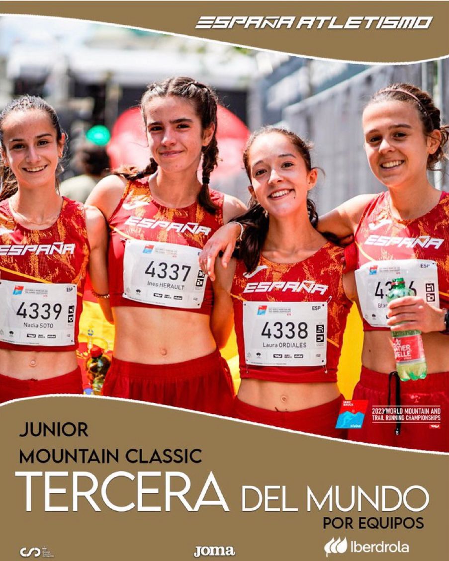 Laura Ordiales @lauraordialess atleta de Arte Físico clasifica en el puesto 20° y consigue junto al resto del equipo de la Selección Española MEDALLA DE BRONCE por países
Medalla en un MUNDIAL de Trail Running Junior.
Enhorabuena Laura!!!
#wmramountainrun #carrerasdemontaña