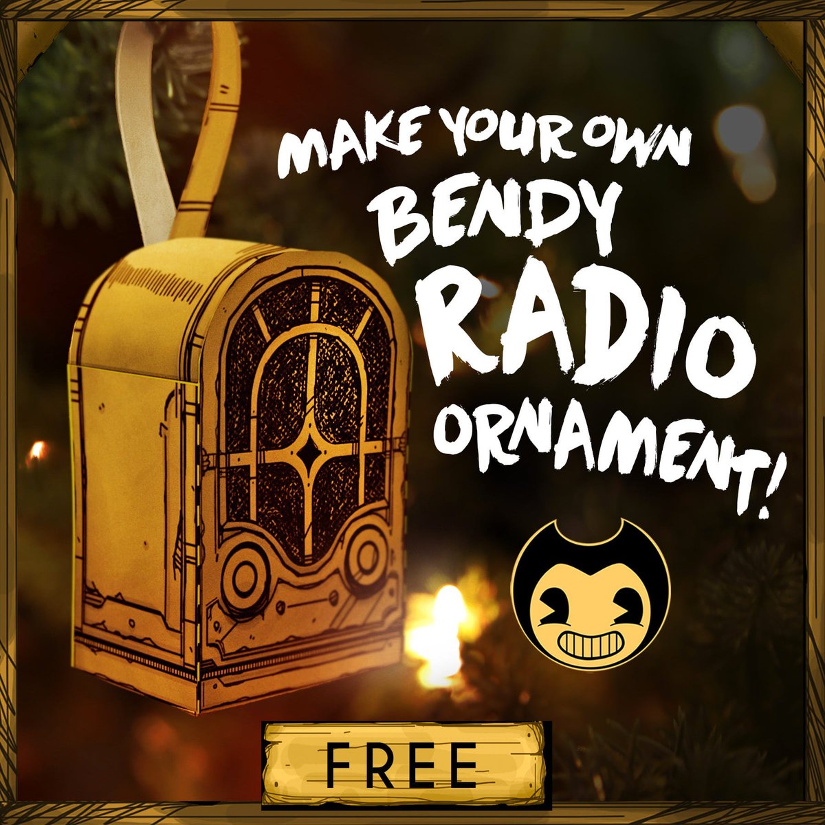 'Make your own Bendy Radio Ornament!' - Joey Drew Studios (2021) #BENDY #Bendy_and_the_Ink_Machine