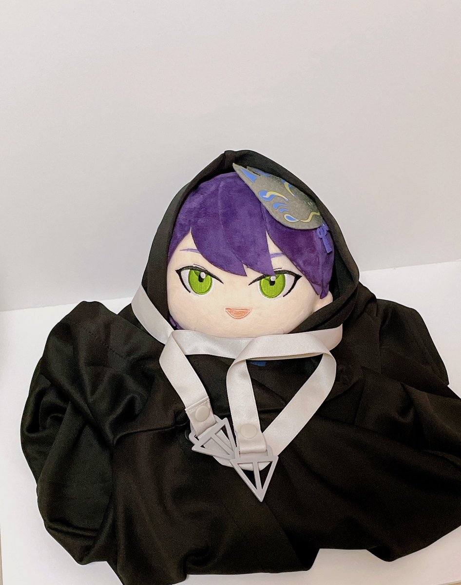 green eyes solo purple hair hood sleeves past wrists looking at viewer sleeves past fingers  illustration images