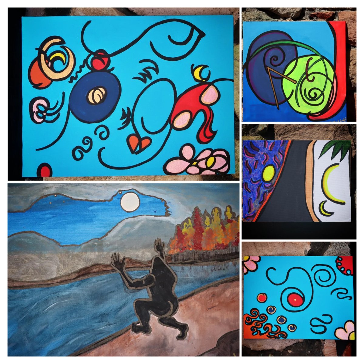 SOLD! So happy that a few of my favorite paintings found good homes today! If there are any Burners out there, I am currently running a Burning Man Special for Commissioned: Trailer Spirit Art/Murals as well as Spirit Art Tapestry. Contact me directly for more info. #BURNINGMAN