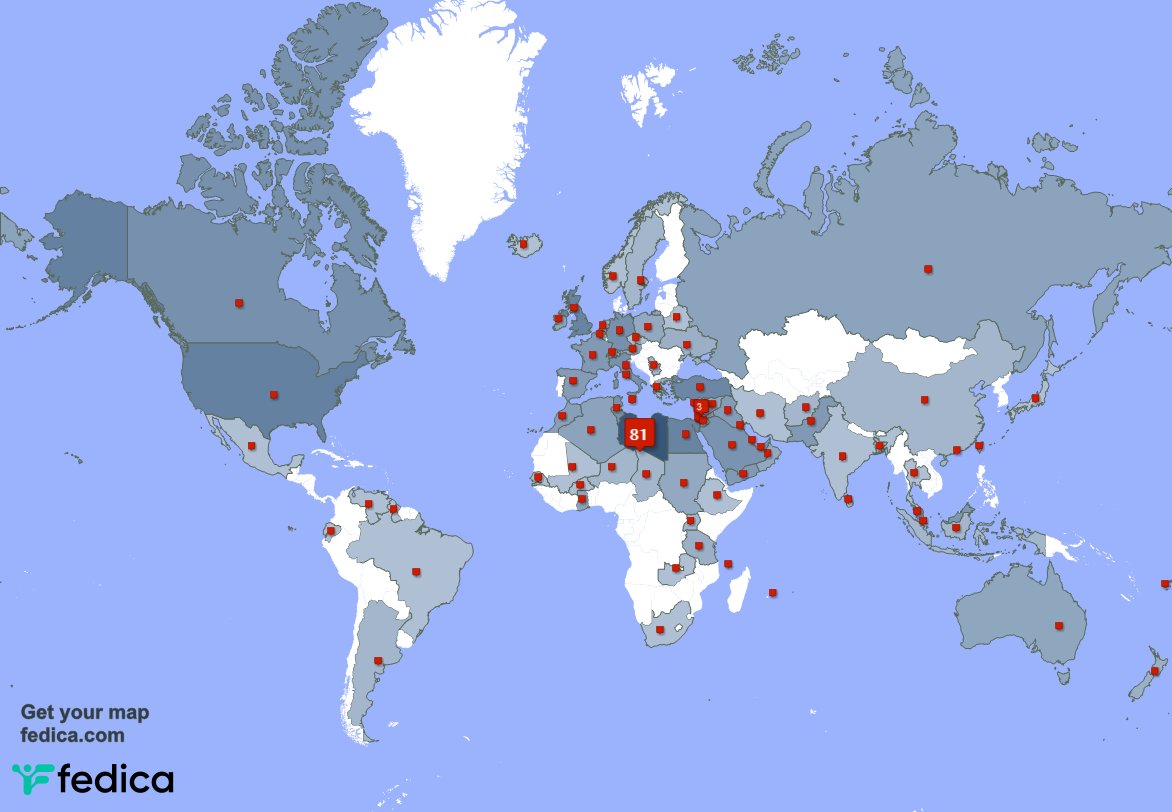 لدي 8 متابعين جدد من ليبيا 🇱🇾, وبلدان أخرى خلال الأسبوع الماضي fedica.com/!BettamerMoham…