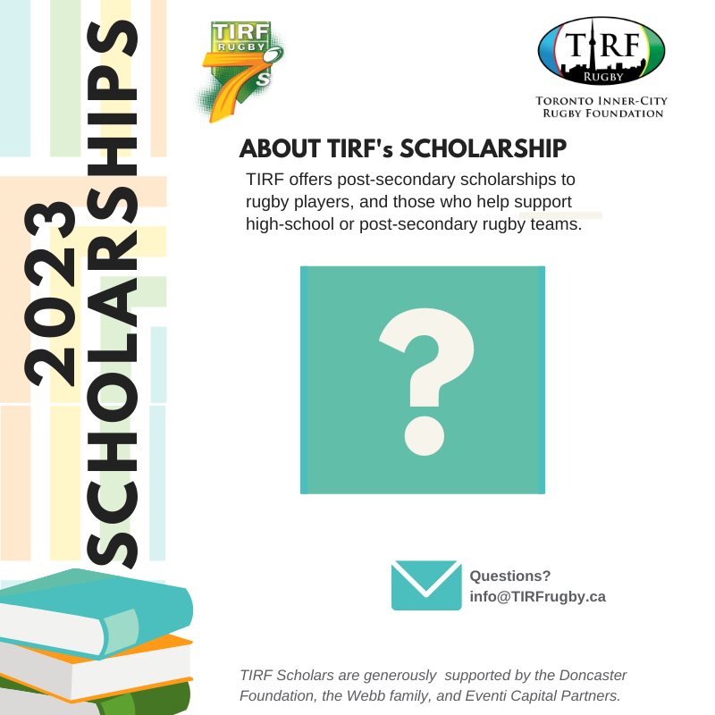 TO Inner-City Rugby (@tirfrugby) on Twitter photo You've got questions? We've got answers. The TIRF Scholarship page has access to resources so that you can prepare your BEST scholarship application. You can find FAQs and an application guide to help you prepare your submission!  Deadline June 18, 2023. TIRFrugby.ca/MyFuture You've got questions? We've got answers. The TIRF Scholarship page has access to resources so that you can prepare your BEST scholarship application. You can find FAQs and an application guide to help you prepare your submission!  Deadline June 18, 2023. TIRFrugby.ca/MyFuture