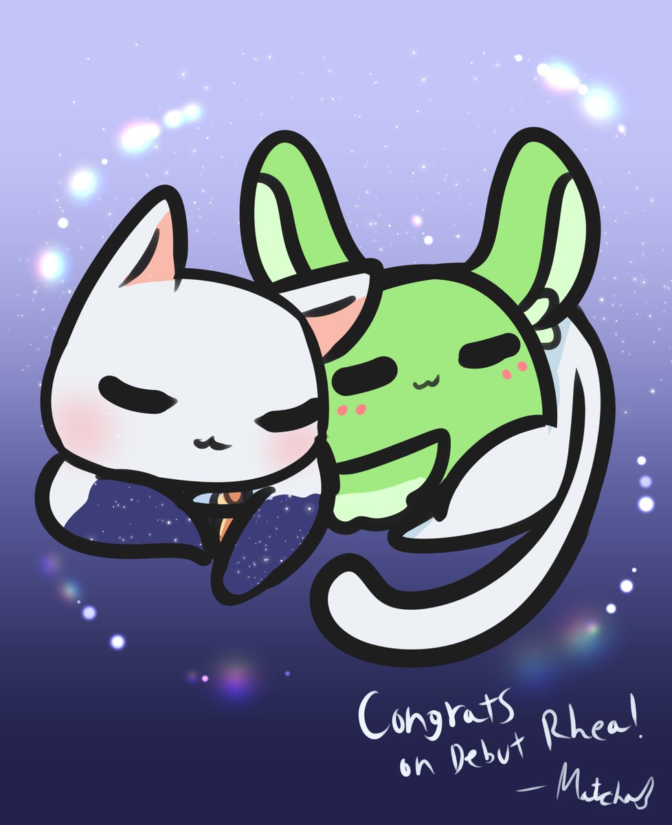 Rhea_Aitken_'s tweet photo. Thank you @matchaartist for these super kawaii arts ♥️ youre one of the most supportive and kind people I've ever met and I'll never forget you ♥️ 

#RheaArtken #senchArt https://t.co/9lXpXxJy29