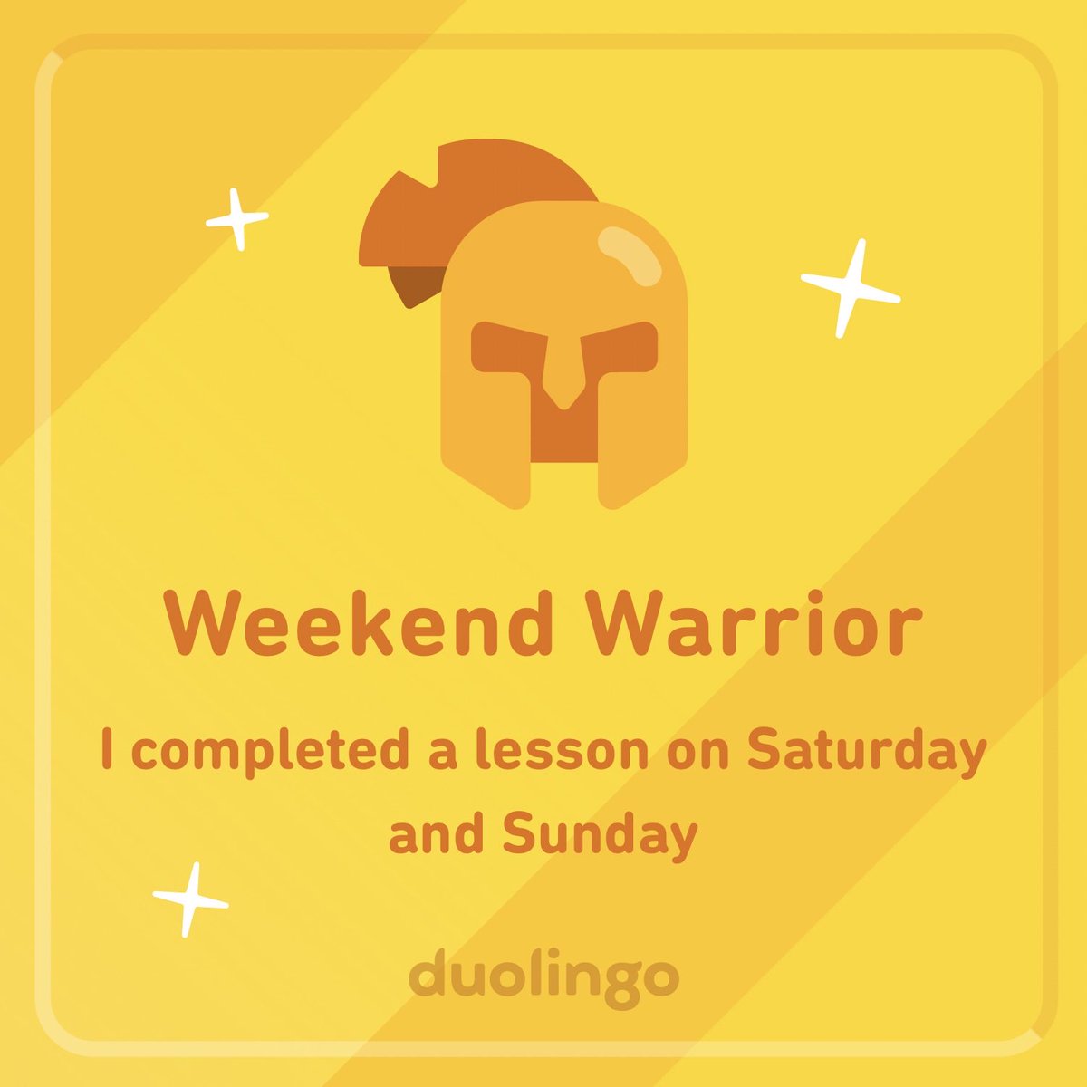 I earned an achievement on Duolingo! It’s free, fun, and effective for learning languages. Thank you ⁦<a href="/duolingo/">Duolingo</a>⁩