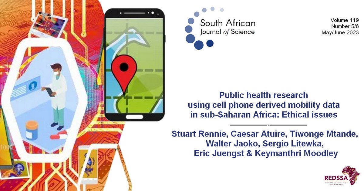 #PublicHealth research using cell phone derived mobility data in sub-Saharan #Africa: Ethical issues @BioethicsGlobal, Ceasar @Atuire, @TiwongeMtande, @JaokoWalter, @SLitewka, @Eric_Juengst & @Keymenthri Moodley @SAJS_Official ➡️ sajs.co.za/article/view/1… #Bioethics #DataEthics