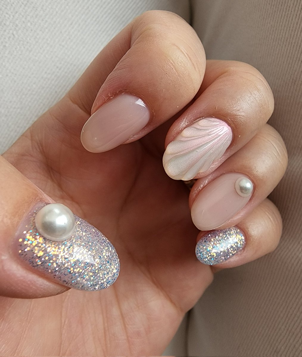 disney531's tweet photo. 夏っぽくしてもらったNEW nail😄✨ #ネイル #ジェルネイル #ネイルアート #ElixirNail #エリクサーネイル https://t.co/AT6vHYSnBb