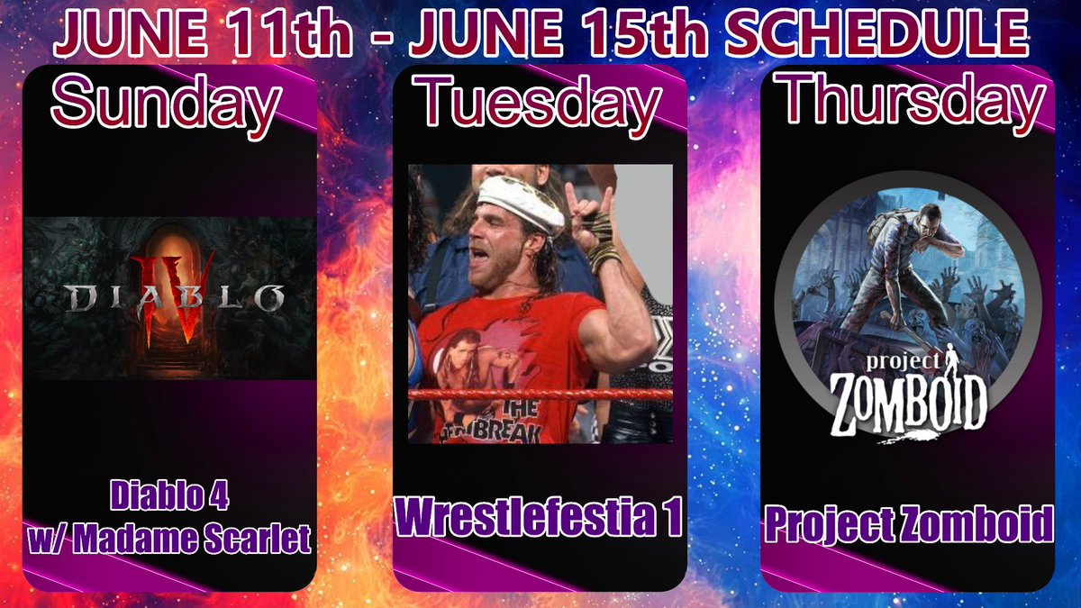ElHefeonTwitch's tweet photo. OH MUH GAWD, YET ANOTHER WEEKLY SCHEDULE! We’re watching some of the best indie wrestling on the internet this Tuesday starting at 8pm EST! I hope you guys can make it! https://t.co/HiLSnQbFGz