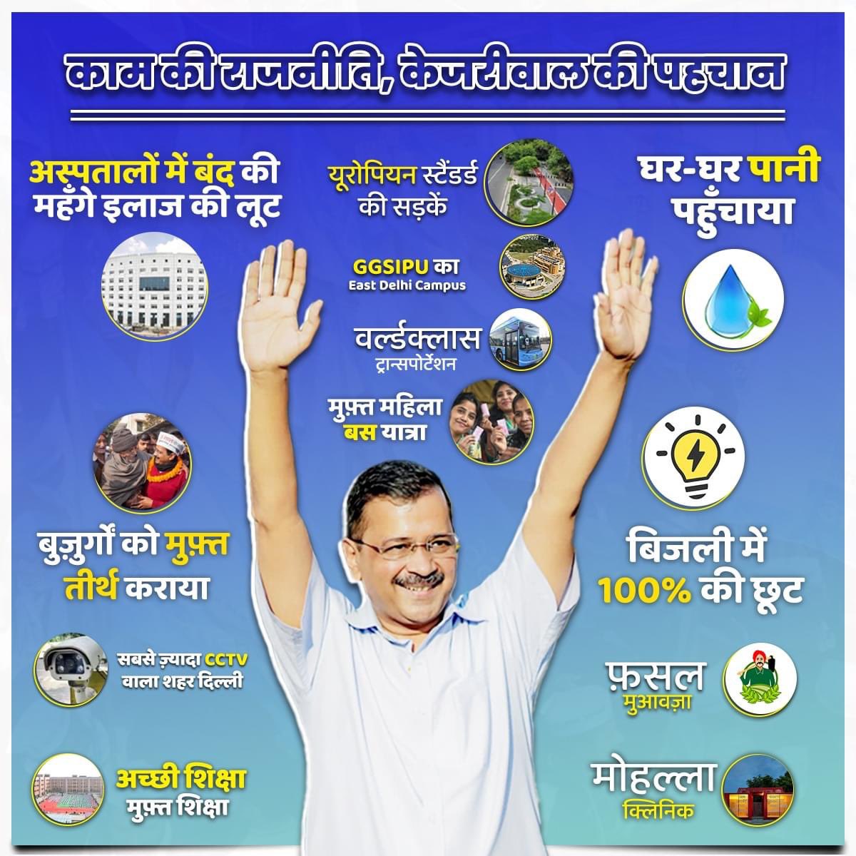 काम की राजनीति , केजरीवाल की पहचान 

#EKMaukaKejriwalKo