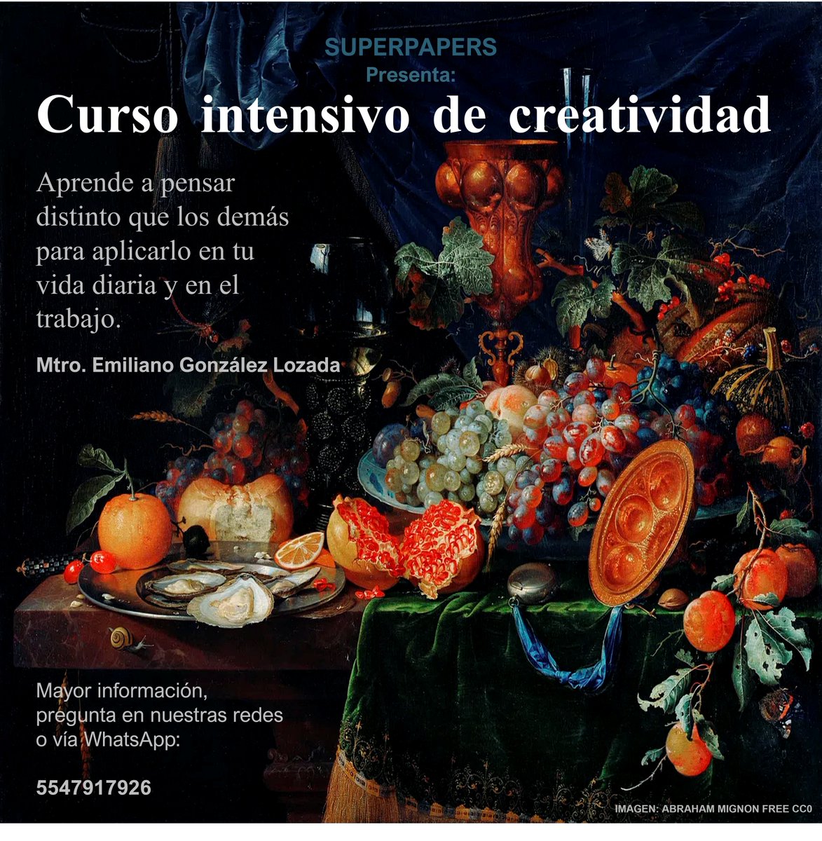 SuperPapers's tweet photo. Superpapers abre su:
Curso intensivo de creatividad.
Recupera un poquito de la imaginación de tu infancia y vuelve a pensar distinto que los demás para aplicarlo en tu vida diaria y en el trabajo. https://t.co/XN6jPB9nKA