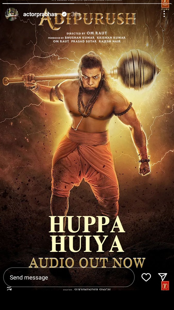 #HuppaHuiya Out Now!🤩

#Adipurush #Prabhas𓃵