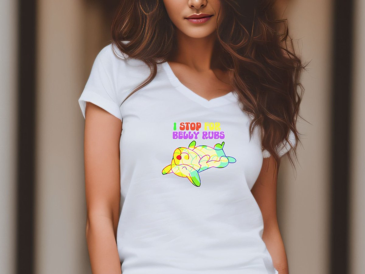 I Stop for Belly Rubs Unisex V-Neck Tee, Naughty Tee, Dog Lovers Tee, Animal Lovers Shirt, Birthday Gift 

etsy.me/42yeJ8A
#shortsleeve #vnecktee #pridetee #naughtytee #dogloverstee #animalloverssh