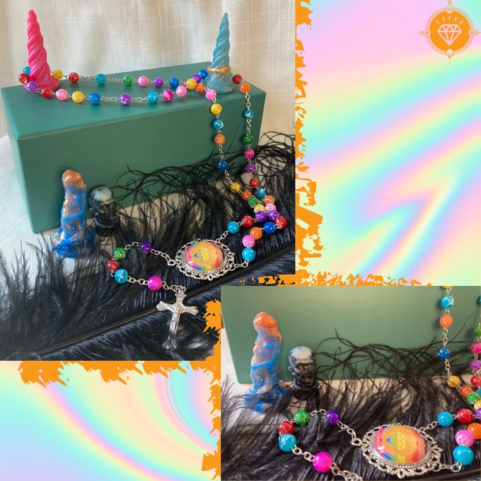 Look at how cute our Rainbow Pride Rosary from #glowfuckyourself @GlowFYourSelf (GlowFYourself on Etsy<a href="/tag/glowfuckyourself"class="tags"><span>#glowfuckyourself</span></a>