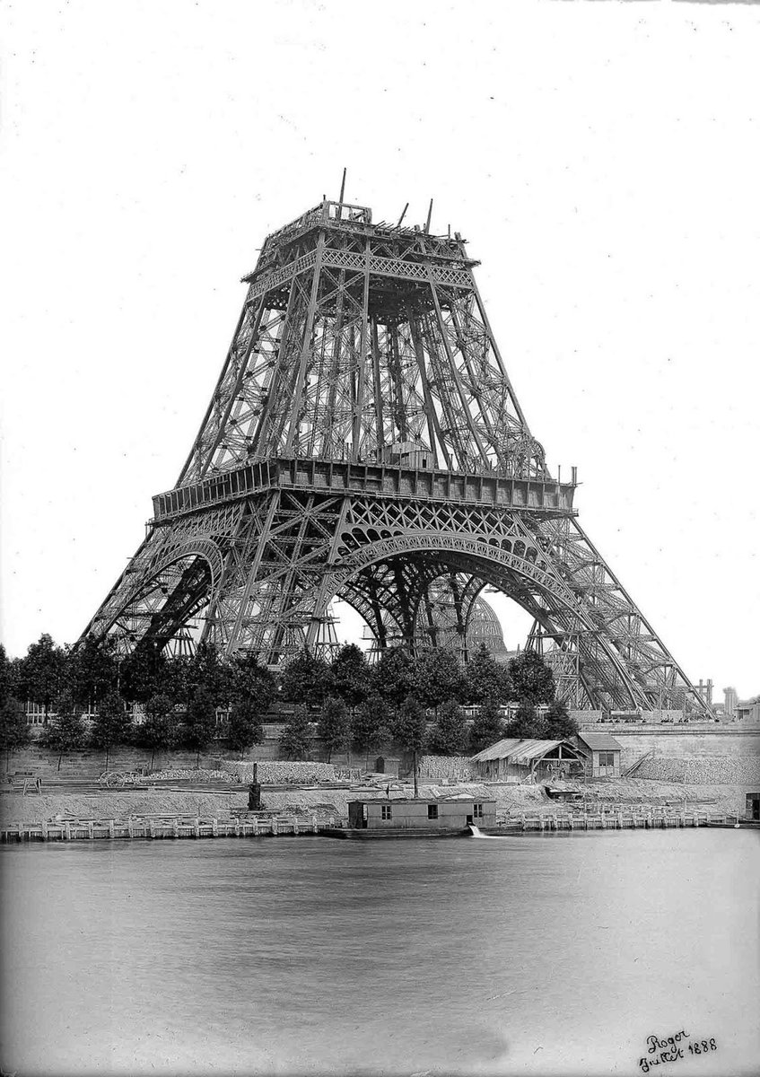 The Eiffel Tower completed in 1889 stands 330 meters (1,083 feet) tall, not including antennas, and was the tallest man-made structure in the world until the completion of the Chrysler Building in New York City in 1930.
