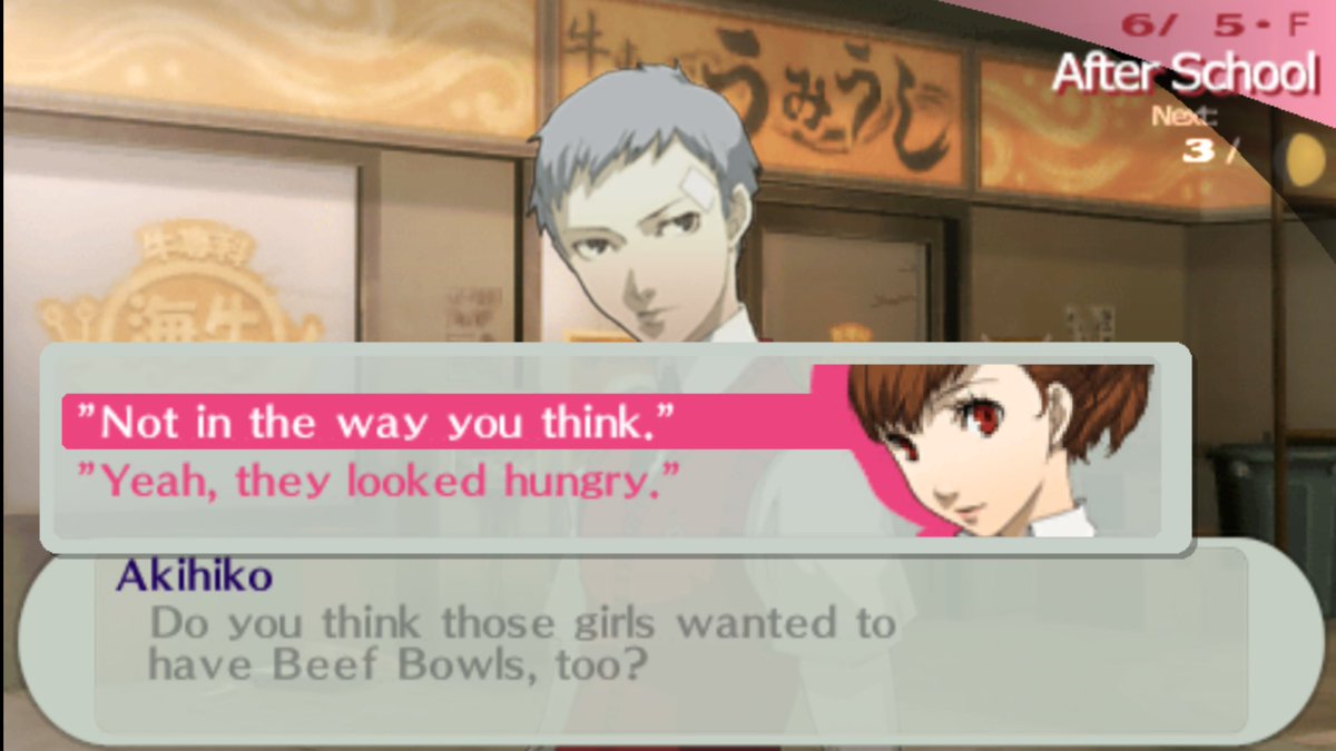Since Persona 3 Reload got announced, time to post FemC dialogue options as propaganda!