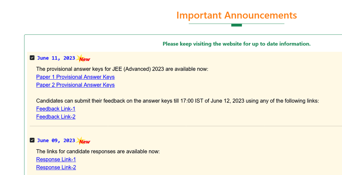 IIT JEE Advanced 2023 Paper I & II Official Answer Key Released
#SarkariResult #JEEAdvanced
Click to Download : 
sarkariresult.com/2023/iit-jee-a…