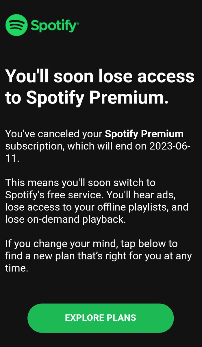 I just canceled my Spotify premium!!

Out of multiple premium features,
I used only 2.
No ads
Offline download

Rest features I haven't used till date,
High definition songs( no much diff w/o HD)
Group sessions

Learn from Spotify.

#indiehackers #buildinpublic #SpotifyWrapped