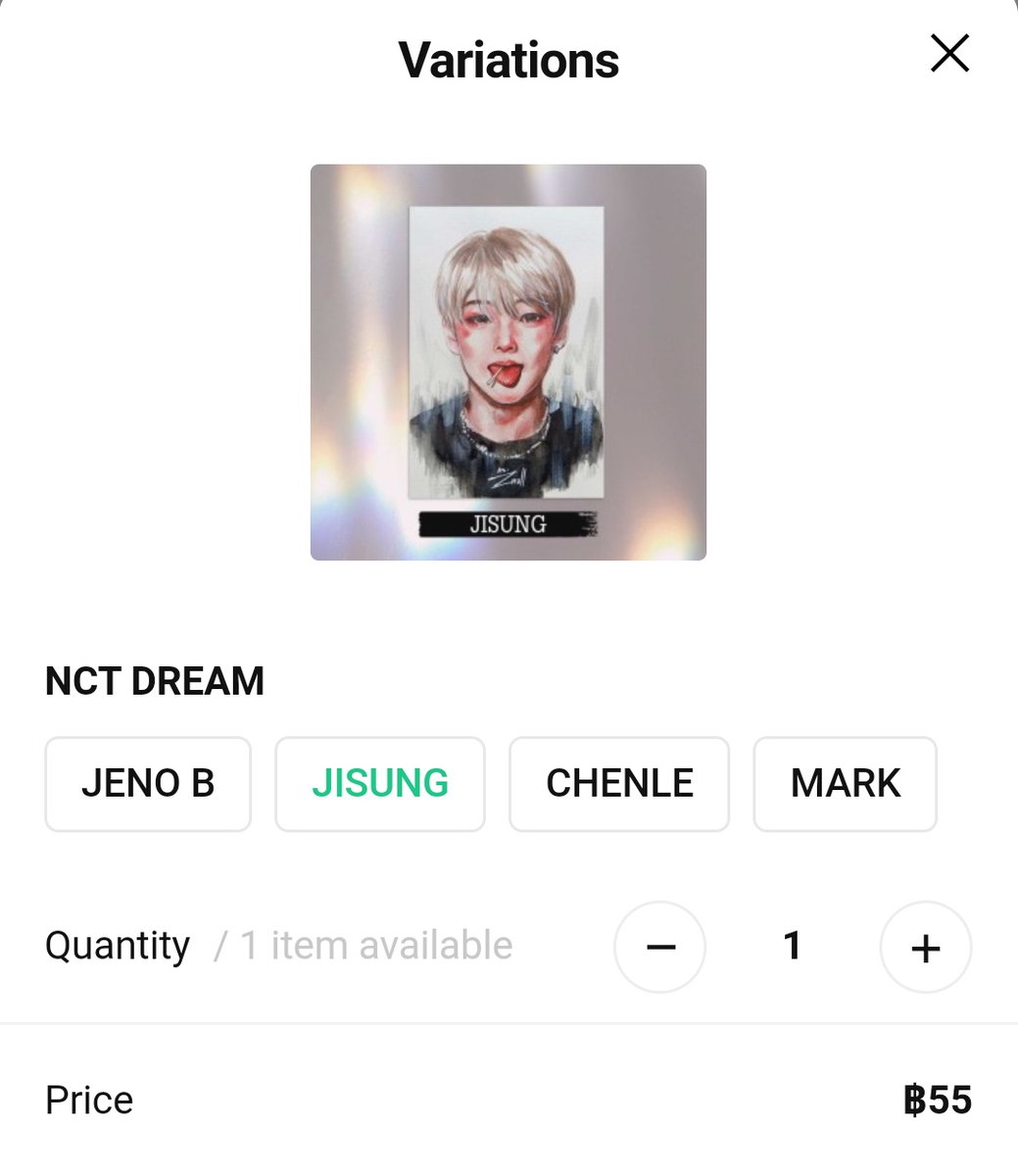 ー #kczgoods 🍀 
รอบไปรจากงาน #NEONCITY2023

น้องจีซอง ใบสุดท้ายฮะ
#ตลาดนัดnctdream