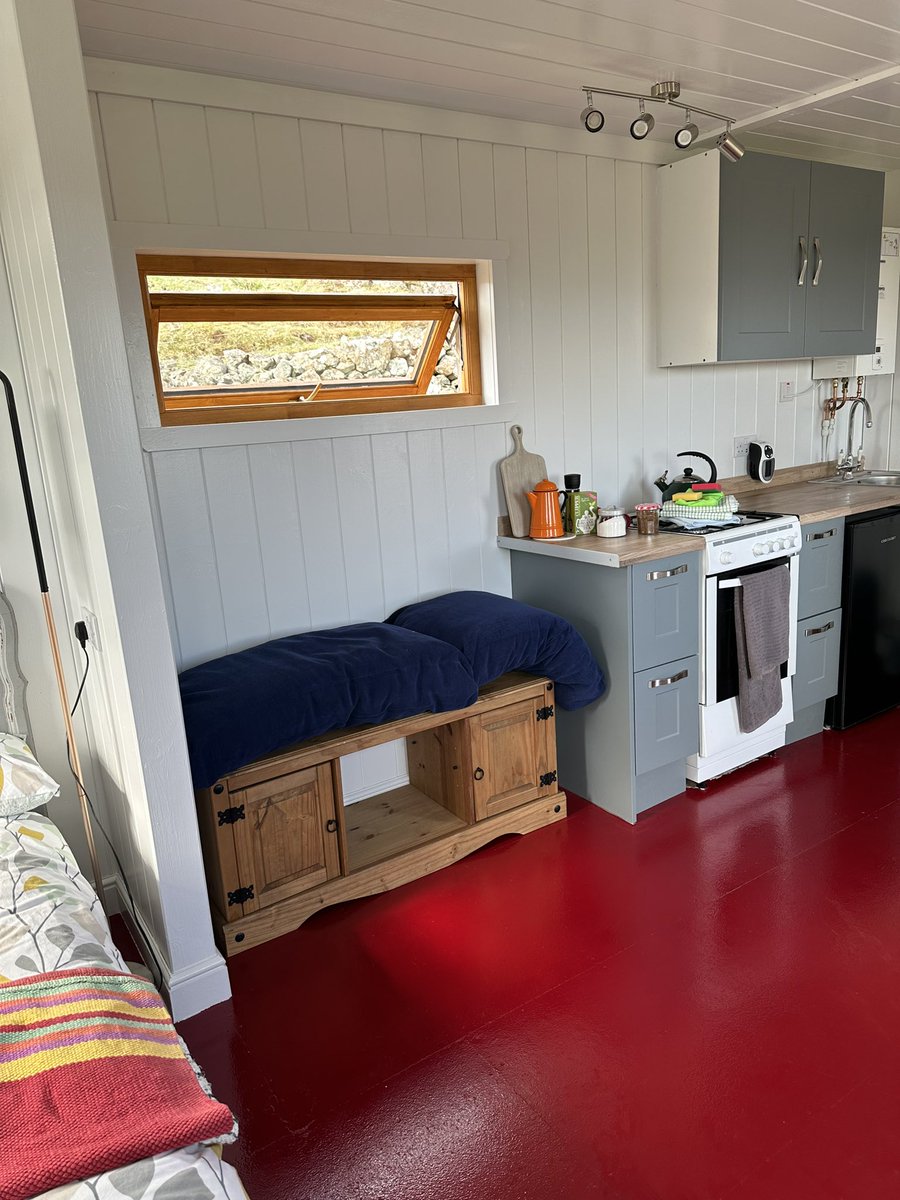 In our new Sanday Cabin you don’t even need to get out of bed - the beautiful view comes to you!!  #isleofcanna #visitsmallisles #tinyhouse #glamping #agritourism #ecotourism #sustainabletourism