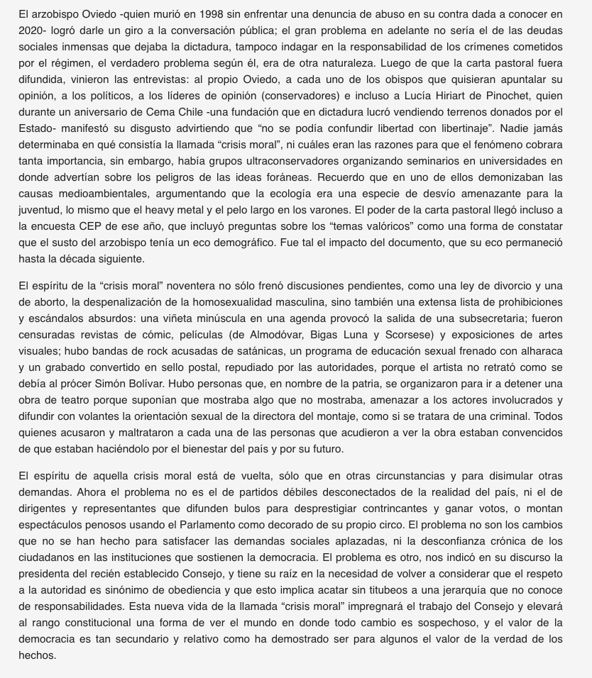 nbody6's tweet photo. Columna de Óscar Contardo: La nueva crisis moral https://t.co/NEIOOvo4as