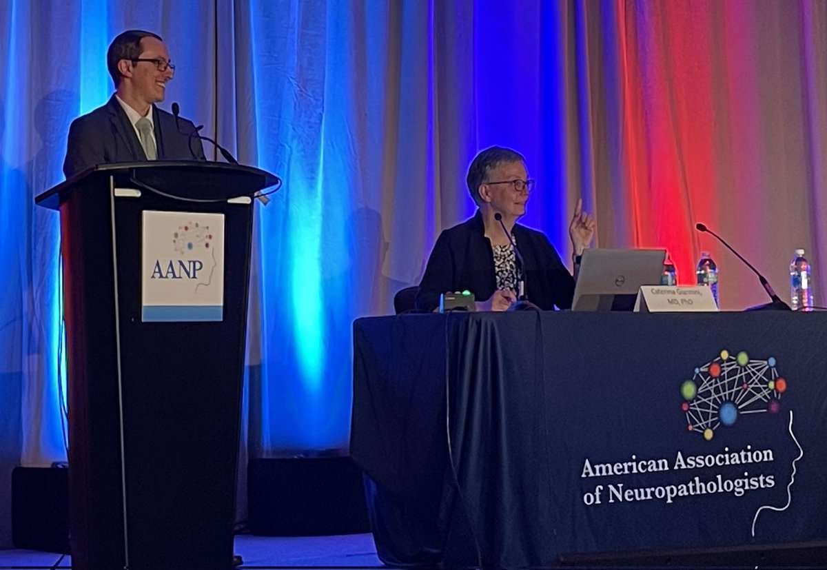 GChamberlinMD's tweet photo. It was such an honor to present at this evening's Diagnostic Slide Session at #AANP2023 #neuropath2023 https://t.co/5SYdgri0Rj