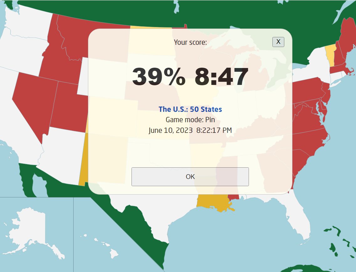 Yuzu 🦋 Vtuber on Twitter "chat made me do a geography test. how did i do?"