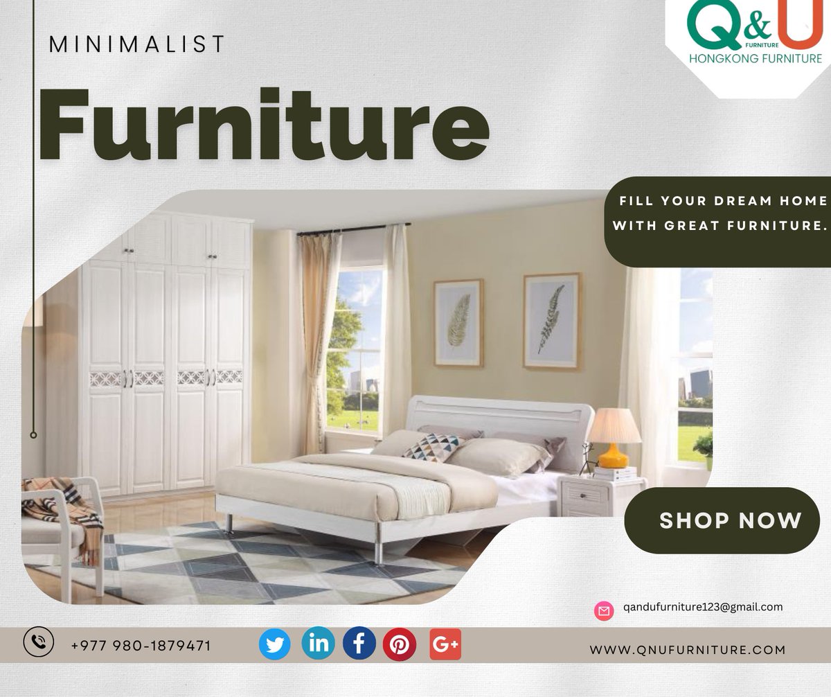 Minimalist Furniture !!
🌐qnufurniture.com
#QandUFurniture #furniture #tvcabinet #sidetable #diningroom #chairdesign #classicfurniture #homefurniture #luxuryfurniture #HomeDesign #table #sofa #bed #furnituredesign #qualityfurniture #comfortablefurniture…see more