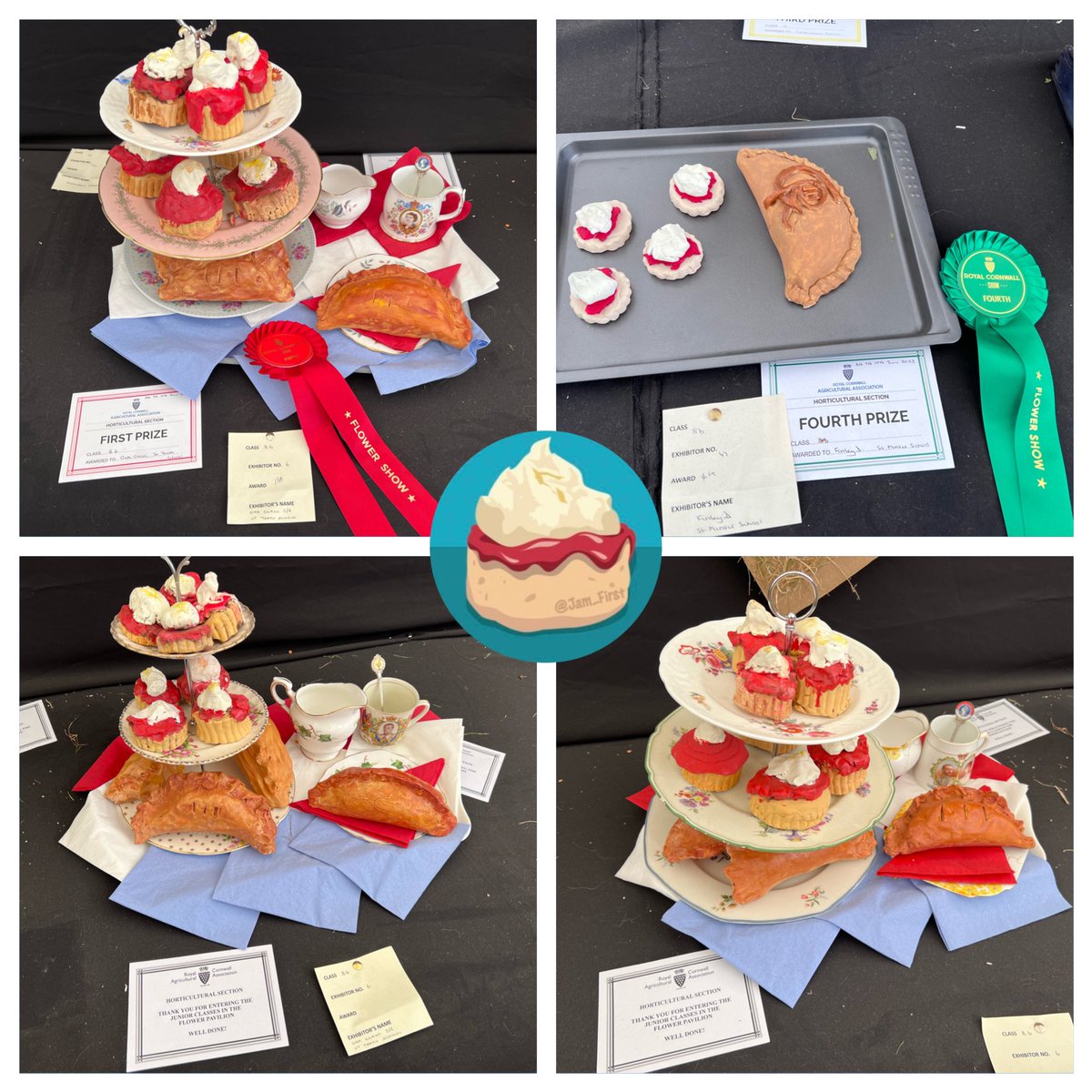 Jam_First's tweet photo. Well done to the Oak Class @St_teath_school for this amazing display of #JamFirst craft. You are duly awarded #JamFirstPerfection status. @RoyalCornwall show. #JamFirst #RCS2023 #VisitedByJF. https://t.co/fP2zkpgBxF
