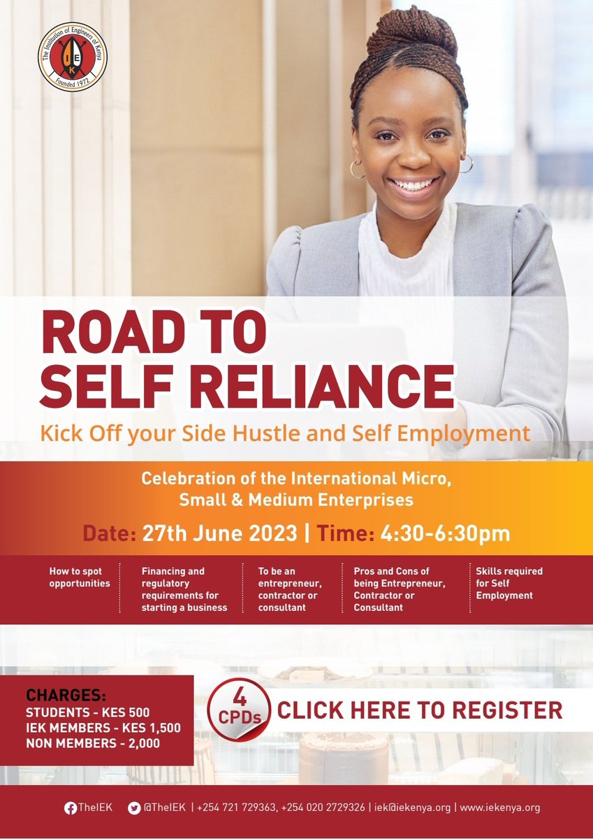 TheIEK's tweet photo. Gain more insight on how to start your side hustle and self employment. To register:
https://t.co/0OZYRO3qKY https://t.co/kTxycTykEX