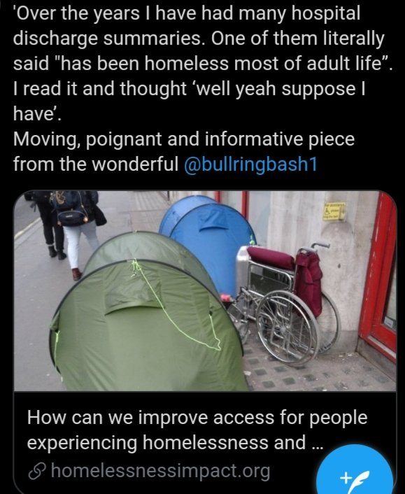 @janeyecook @SerinaDonna @carolineshulman @lnnmhomeless @qnihih @racheltp @SchnellerKendra @NHSHomelessTeam May one respectfully suggest take a look around Daycentres and #homeless hostels to see if they aspire to the Equality act 2010 and #Disability 
#ListenUpHub #healthnow