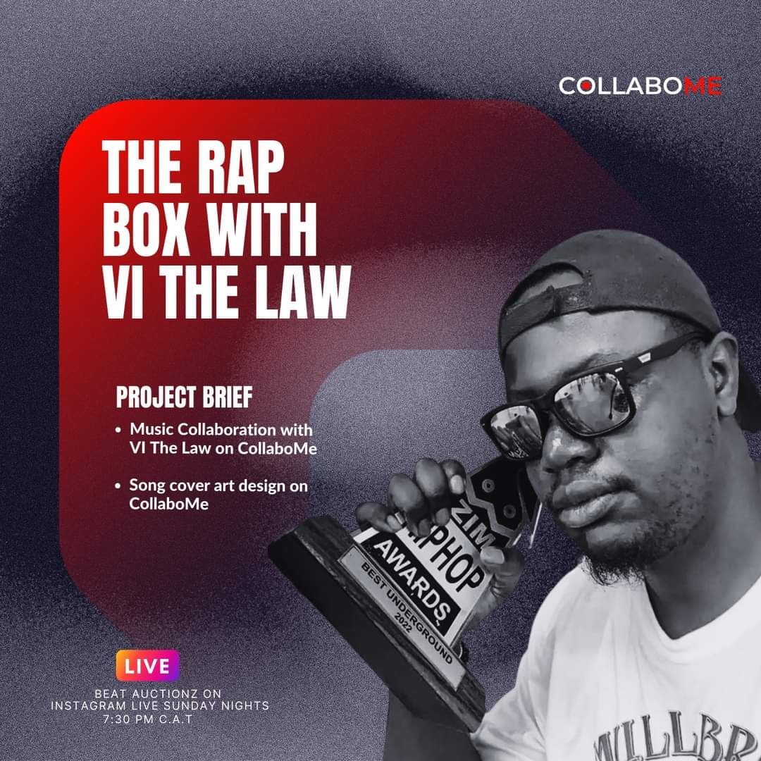 #TheRapBox is a project done in collaboration with award-winning musician and Hip Hop producer <a href="/VITheLaw/">Six The Law 🇿🇼🇳🇬🇷🇺</a> . 

JOIN PROJECT 1 HERE | collabome.org.zw/projects/view/…

JOIN PROJECT 2 HERE | collabome.org.zw/projects/view/…