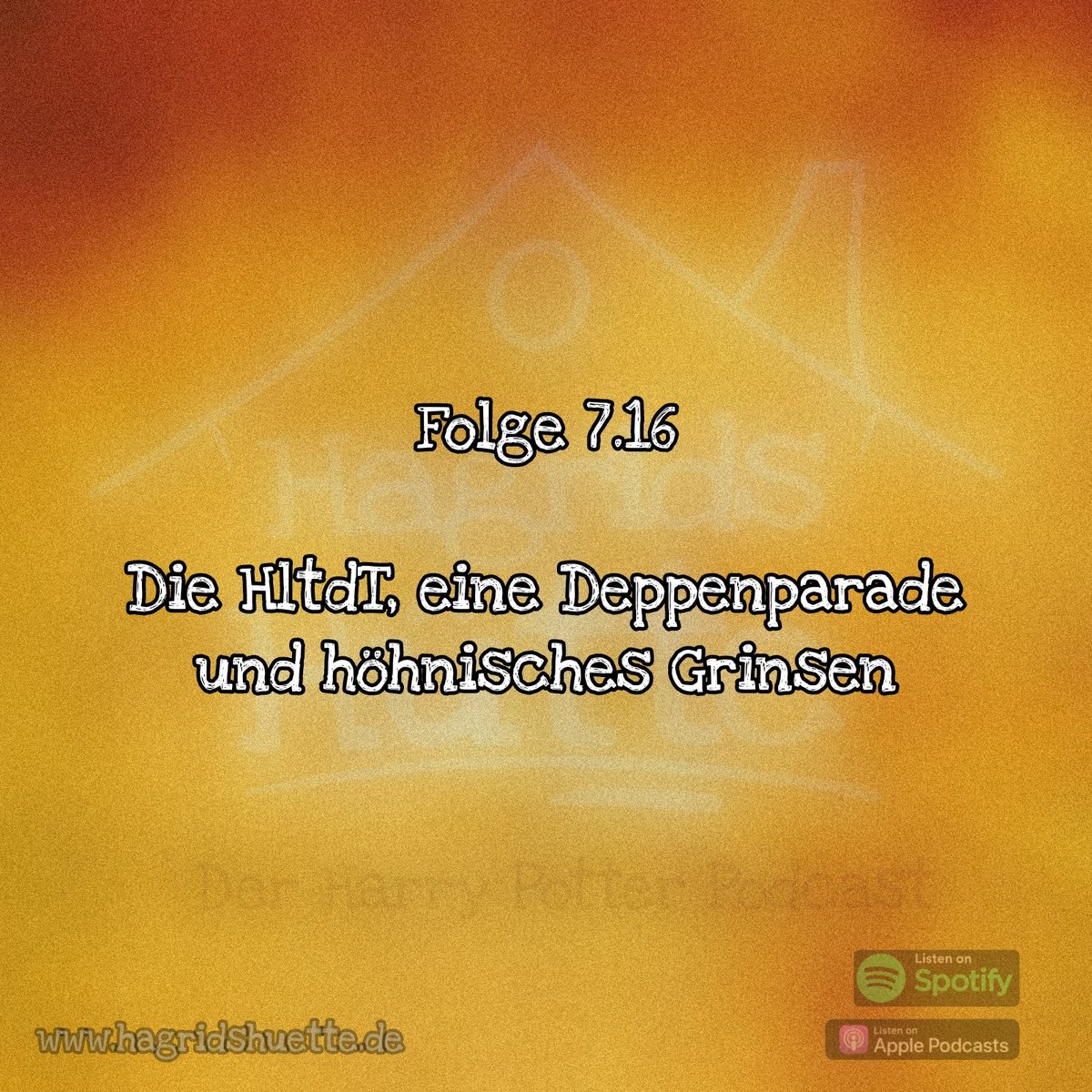 Eure beiden Schnabbelhannese des Vetrauens begrüßen euch recht herzlich zu dieser neuen Folge Hagrids Hütte.